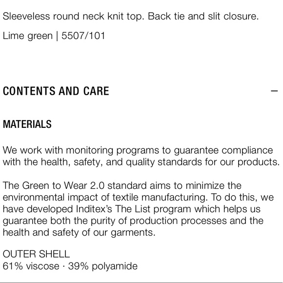 NWT Zara Neon Green Sleeveless Round Neck Knit Top in Size Small - Picture 9 of 9